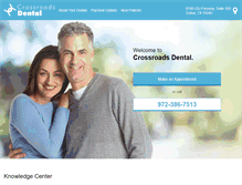 Tablet Screenshot of crossroadsdentaldallas.com
